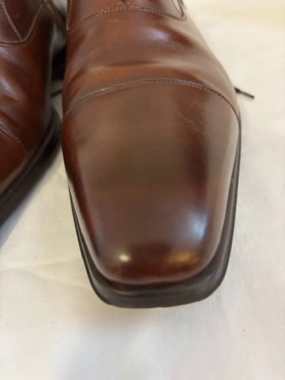 Magnanni Oxfords in Tobacco Brown Leather Men's Size 9.5M